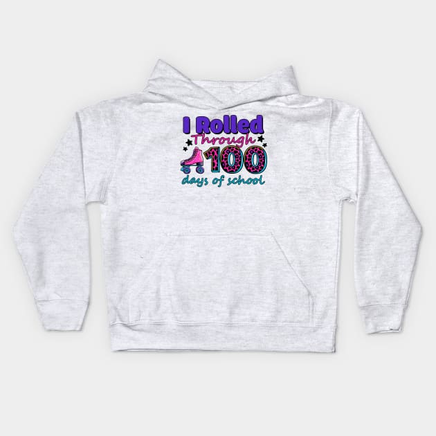 i rolled through 100 days of school Kids Hoodie by wfmacawrub